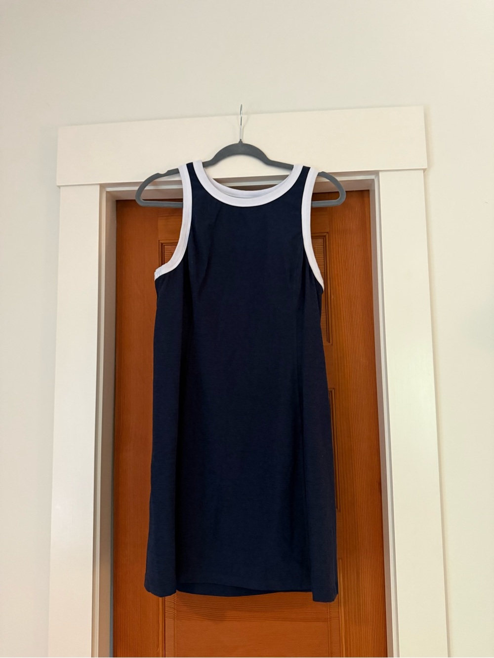 Beyond Yoga Navy Workout Dress with White Trim